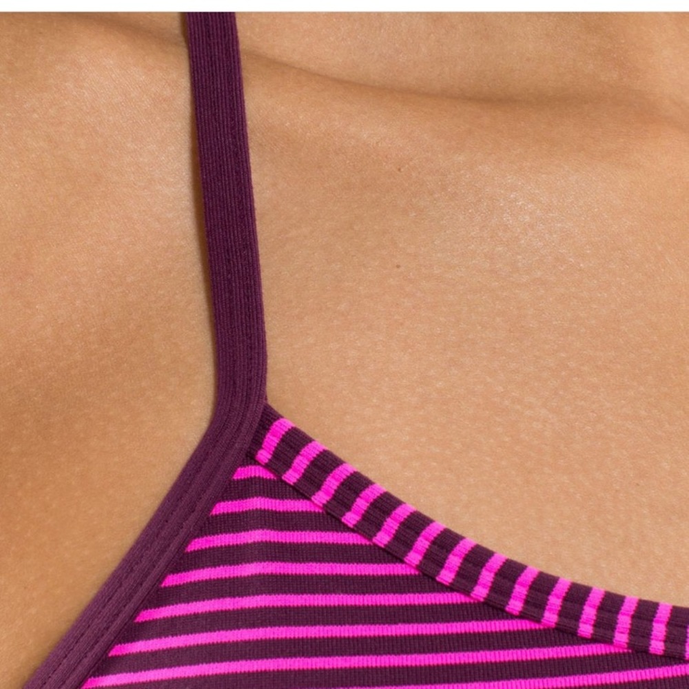 LULULEMON POWER Y HYPER TANK IN RASBERRY STRIPE - Picture 3 of 3